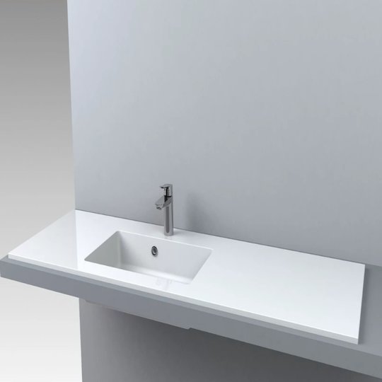 Раковина вбудована Fancy Marble Lauretta 1500 L, білий матовий (5615303) Вбудовувані зверху 