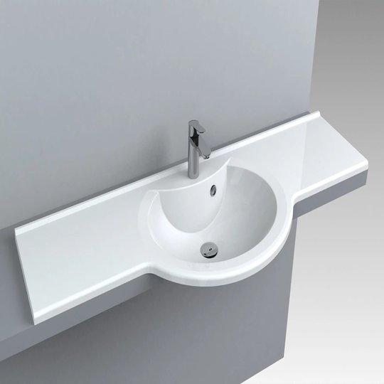 Раковина вбудована Fancy Marble Lena 1400, білий (1414101) Вбудовувані зверху 