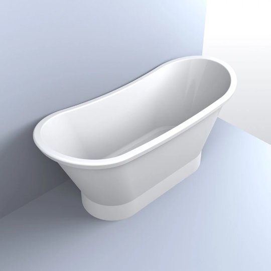 Ванна каменная 160х66 Fancy Marble Newton, белый матовый (90160103) Fancy Marble Овальные