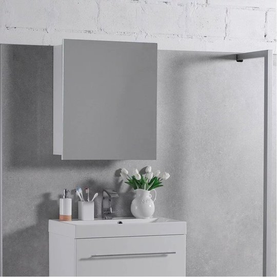Дзеркальна шафка 60х70 см Fancy Marble MC-700, сірий (MC-700С) Fancy Marble Дзеркальні шафи