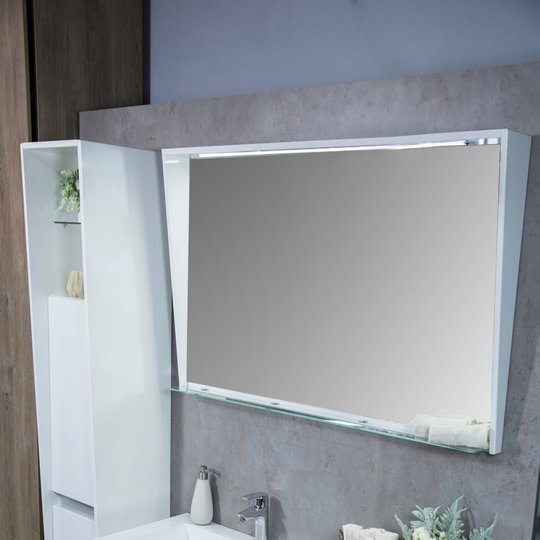 Дзеркальна шафка 85х70 см з LED підсвічуванням Fancy Marble MC-Cyprus, білий (MC - Cypus 850 Б) Fancy Marble Дзеркальні шафи