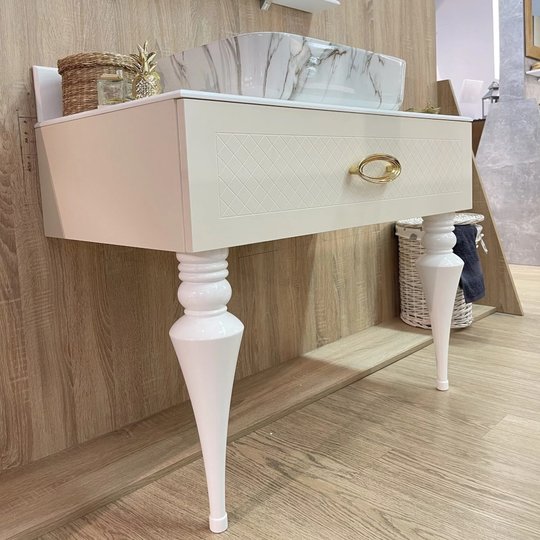 Мебельный комплект с тумбой и раковиной, 90х25 см Fancy Marble AORE (AO17525) Fancy Marble Мебельные комплекты