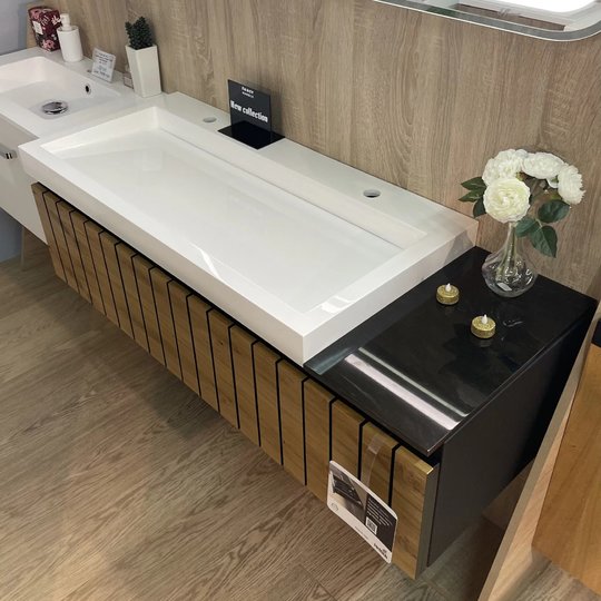 Мебельный комплект с тумбой 125 см Fancy Marble MIlos 480 и раковиной FLY 1000 (MILOS 1250 С Fl100) Fancy Marble Мебельные комплекты