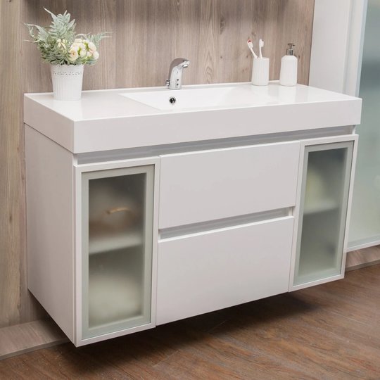 Мебельный комплект Fancy Marble Barbados 3 с раковиной Nadja 1200, белый матовый (Barbados 3 М) Fancy Marble Мебельные комплекты