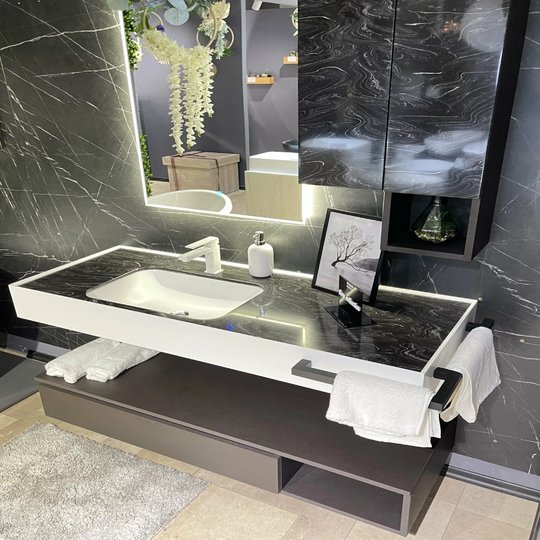 Мебельный комплект 130х50 см Fancy Marble FIERIA (FIERIA+АО13653) Fancy Marble Мебельные комплекты