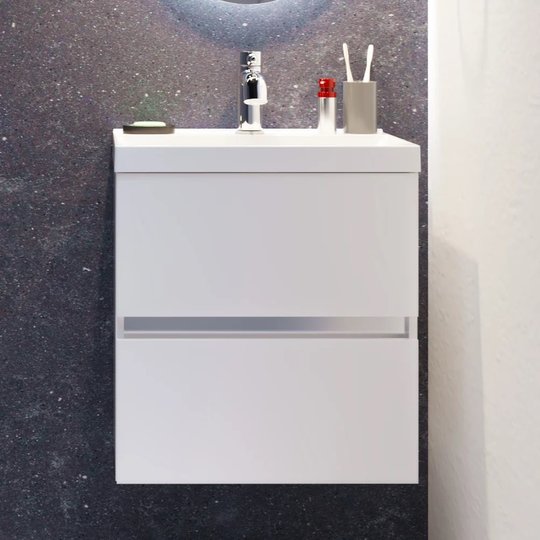 Меблевий комплект Fancy Marble Rodos 60 з раковиною Dora 600, білий (ШН-Rodos 600 Б Do) Fancy Marble Меблеві комплекти