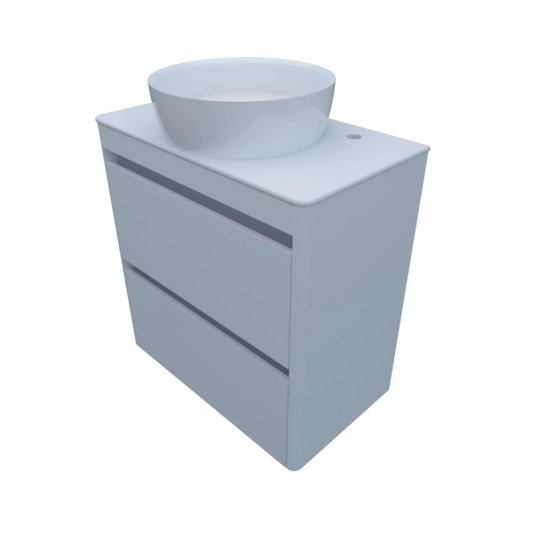 Меблевий комплект Fancy Marble Fiji 70-2 з раковиною Silvia 400, білий матовий (fiji-70-2 м Si) Fancy Marble Меблеві комплекти