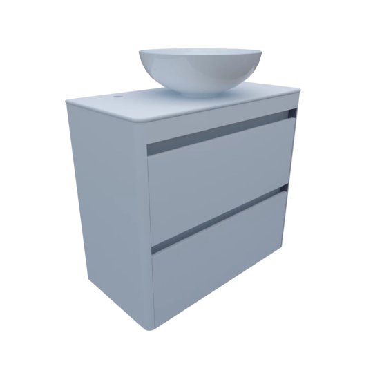 Мебельный комплект Fancy Marble Fiji 80-2 с раковиной Mona 420, белый (fiji-80-2 Б Mo) Fancy Marble Мебельные комплекты