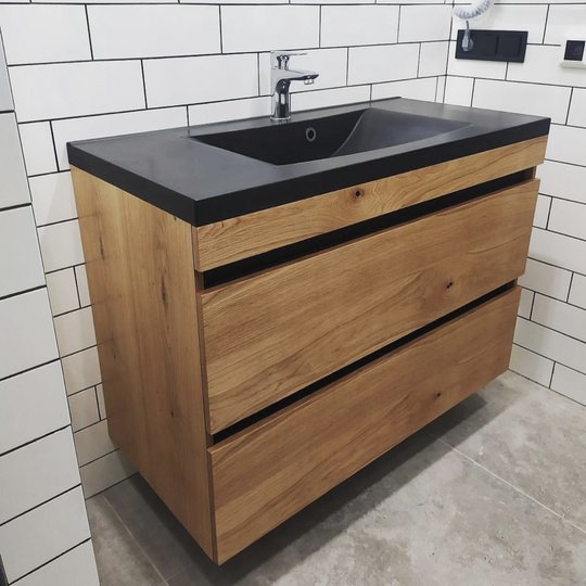 Мебельный комплект Fancy Marble Borneo 100 с раковиной Lucia 1000, шпон (Borneo 1000 Ш) Fancy Marble Мебельные комплекты