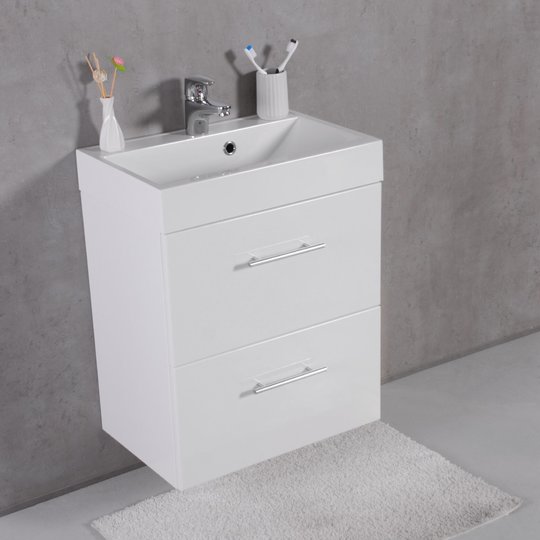 Меблевий комплект Fancy Marble Crete 55 з раковиною UM 550, білий (ШН-22 Б) Fancy Marble Меблеві комплекти