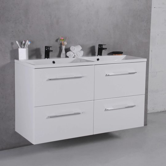 Меблевий комплект Fancy Marble Cuba 1200 з раковиною Amelia 1200D, білий (Cuba 1200 Б) Fancy Marble Меблеві комплекти