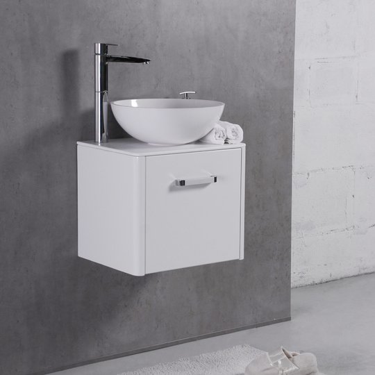 Мебельный комплект Fancy Marble Fiji 50 с раковиной Mona 420, белый (fiji-50 Б Mo) Fancy Marble Мебельные комплекты
