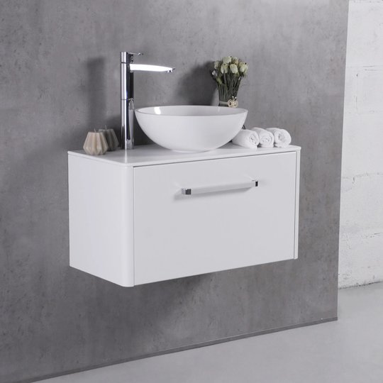 Мебельный комплект Fancy Marble Fiji 80 с раковиной Mona 420, белый (fiji-80 Б Mo) Fancy Marble Мебельные комплекты