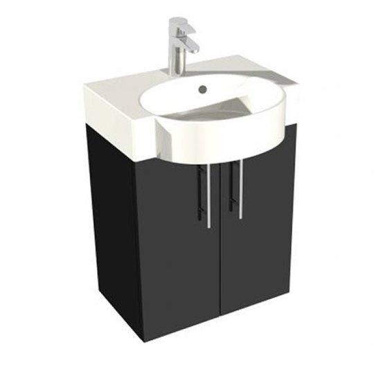Мебельный комплект Fancy Marble Ibiza 60 с раковиной Comfort 612, графит матовый (ШН-612 Б) Fancy Marble Мебельные комплекты