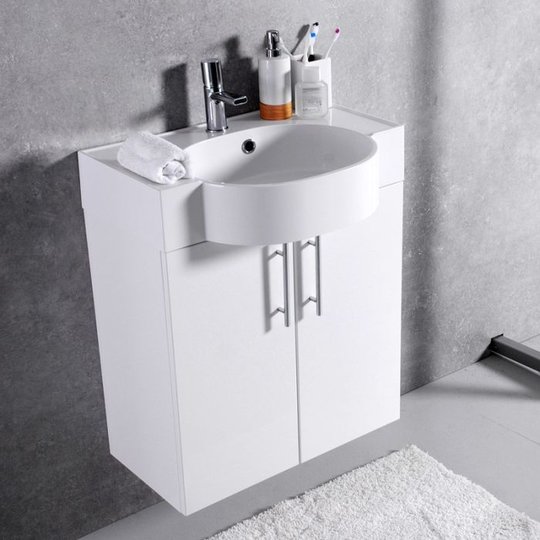 Мебельный комплект Fancy Marble Ibiza 60 с раковиной Comfort 612, белый (ШН-612 Б) Fancy Marble Мебельные комплекты