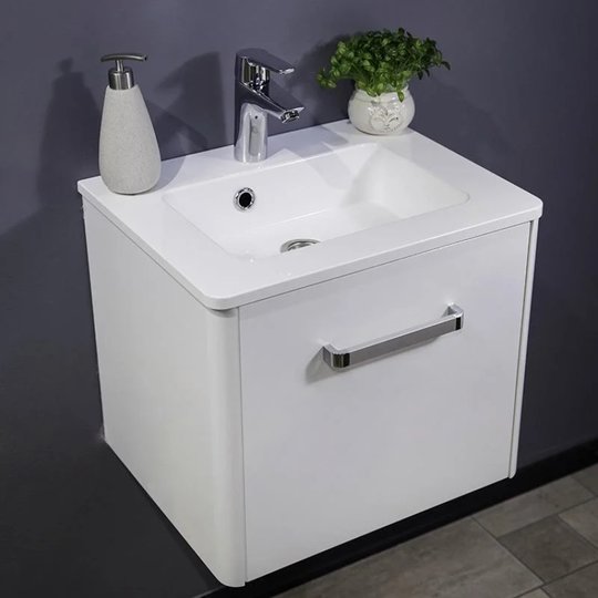 Меблевий комплект Fancy Marble Bali 50 з раковиною Annabelle 500, білий (fiji-50 Б An) Fancy Marble Меблеві комплекти