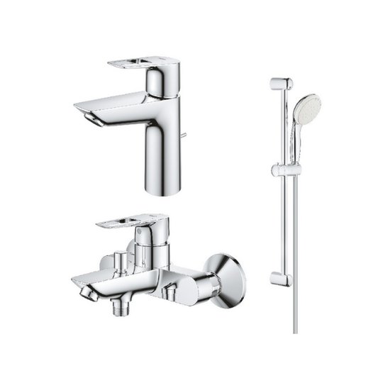 Набір змішувачів для ванни з душовим гарнітуром Grohe BauLoop, хром (UA123215M0) 