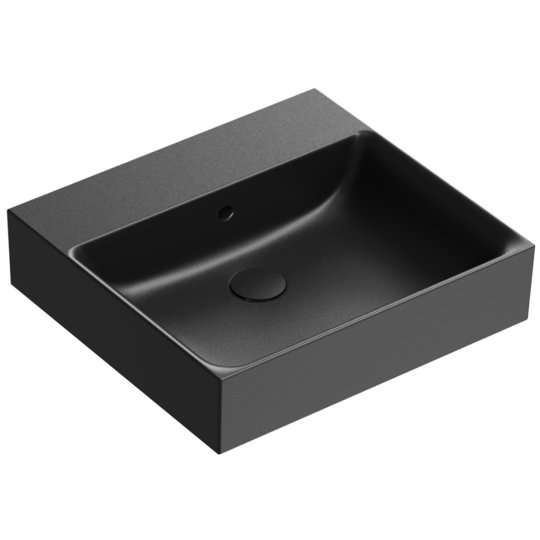 Керамическая раковина 50х47 см Catalano Premium, nero satinato (02 2050 1022) На столешницу, На тумбу, Подвесные Прямоугольные