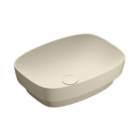 Керамическая раковина 50 см Catalano Green Lux, lino satinato (06 2450 0030) На столешницу, На тумбу, Полувстраиваемые Прямоугольные