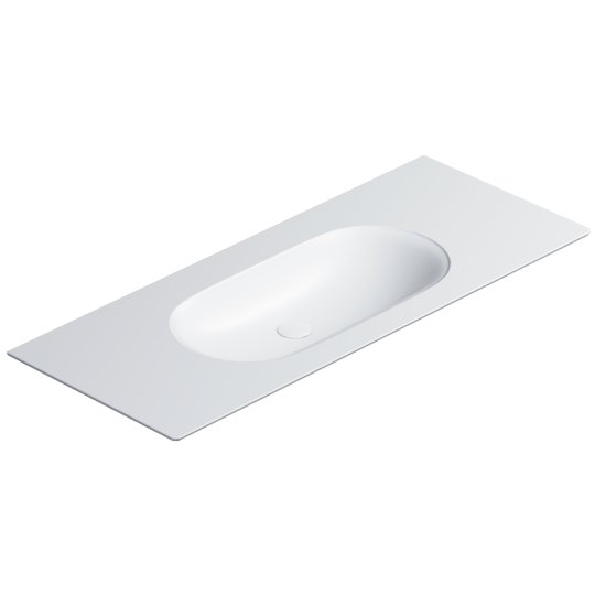 Керамическая раковина 125х50 см Catalano Horizon, bianco satinato (1125HZBM) Встраиваемые сверху, Подвесные Прямоугольные