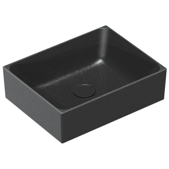 Керамическая раковина 45х35 см Catalano Premium, nero satinato (14535ZENS) На столешницу, На тумбу Прямоугольные