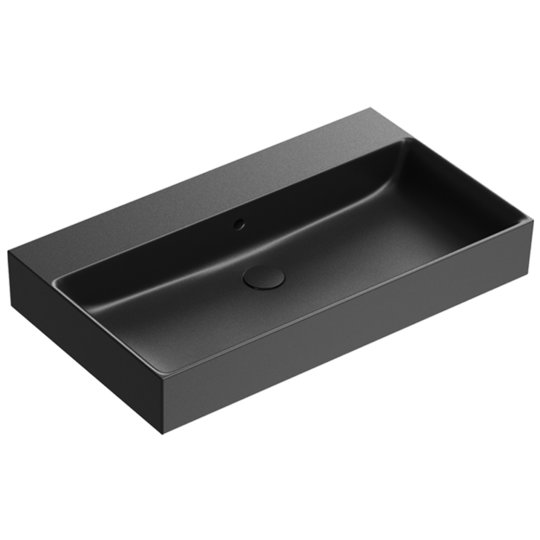 Керамическая раковина 80х47 см Catalano Premium, nero satinato (02 2080 1022) На столешницу, На тумбу, Подвесные Прямоугольные
