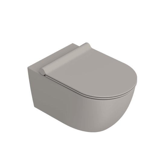 Подвесной безободковый унитаз Catalano Sfera Newflush, tortora satinato (05 1155 0032) Подвесные 