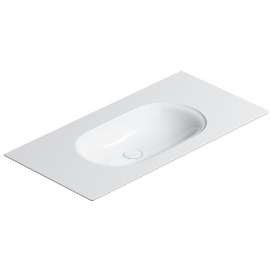 Керамическая раковина 100х50 см Catalano Horizon, bianco lucido (1100HZ00) Встраиваемые сверху, Подвесные Прямоугольные