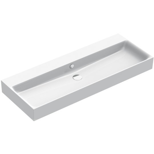 Керамическая раковина 120х47 см Catalano Premium, bianco lucido (112VPN00) На столешницу, На тумбу, Подвесные Прямоугольные