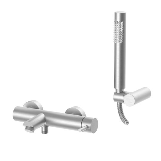 Настенный смеситель для ванны Paffoni Stick, нерж. сталь (SK023ST) Для ванны Нерж. сталь