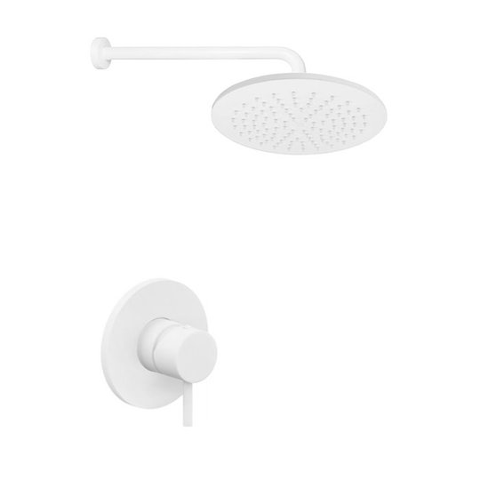 Душевая система Paffoni Shower, верхний душ d225 мм, белый матовый (KITLIG011BO) Душевые комплекты (системы) Белый матовый