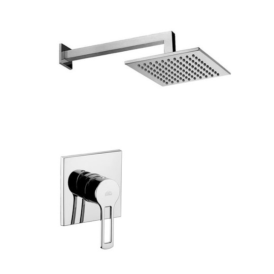 Душевая система Paffoni Shower, верхний душ 200х200 мм, хром (KITRIN010CR/M) Душевые комплекты (системы) Хром