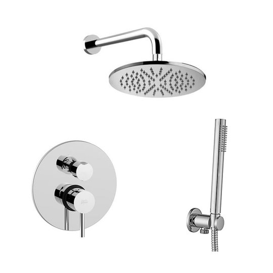 Душевой комплект Paffoni Shower, верхний душ d 300 мм, хром (KITLIG018CR300) Душевые комплекты (системы) Хром
