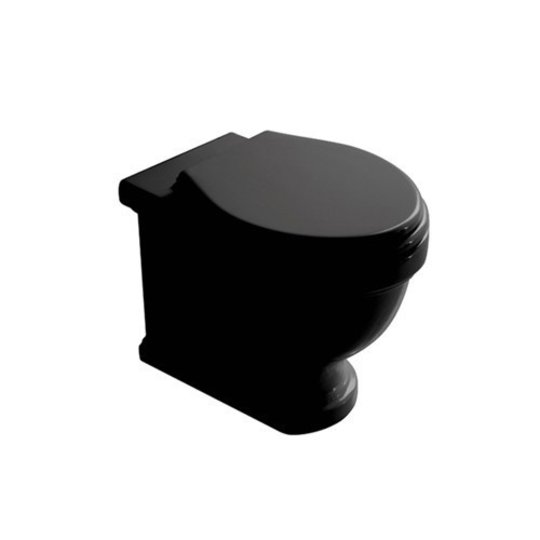 Напольный безободковый унитаз Galassia Ethos с крышкой soft close, черный (8437NE+8482NE) Напольные 