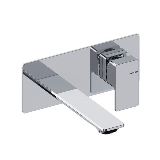 Смеситель для раковины Sanycces Cubo, излив 176 мм, хром (MEN002CR) Для раковины Хром