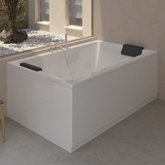 Ванна акрилова з гідромасажем Sanycces Cube B Confort 190х120 см, білий (BN121190120BW) Sanycces Прямокутні