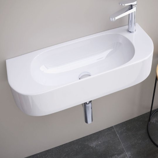 Раковина 71,5х27,5 cm Sanycces Petit R, белый (LV5240722812DWG) На столешницу, Подвесные Овальные