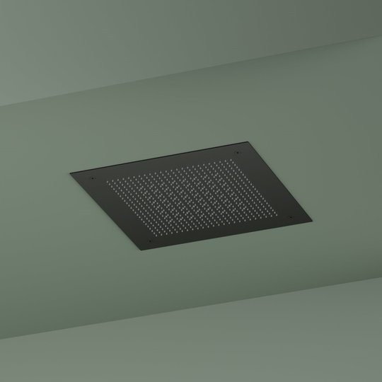 Верхний встраиваемый душ 38х38 см Hotbath Ace, черный матовый (AC148MBP) Верхние души Черный матовый