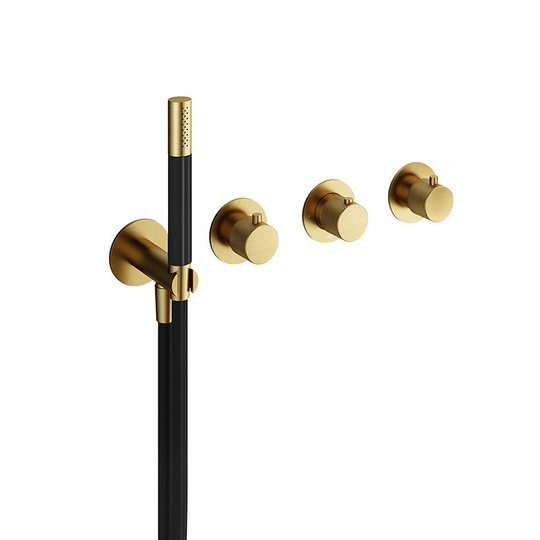 Термостатичний змішувач для душу Hotbath Cobber X, матова латунь PVD (CX7071EXTBBP) Для ванни, Для душа Матовая латунь PVD