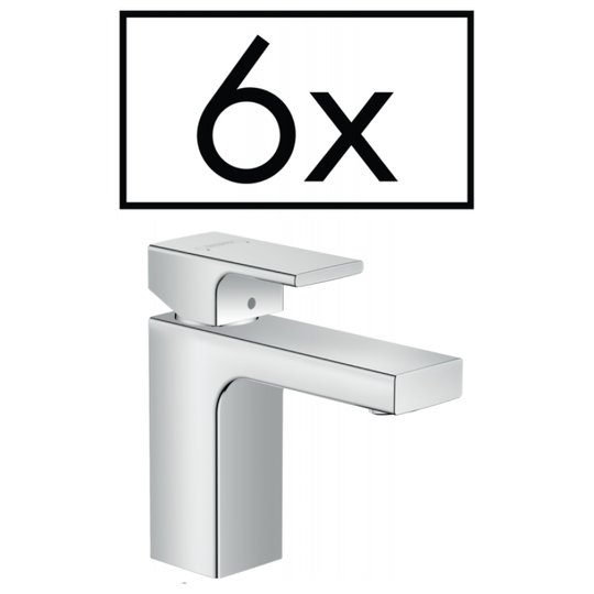 Смеситель для раковины Hansgrohe Vernis Shape, с донным клапаном, 6 шт., хром (71597000) Для раковины Хром