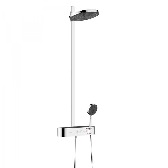 Душова система з термостатом Hansgrohe Pulsify Showerpipe 260 2jet EcoSmart, хром (24241000) Душові стійки Хром