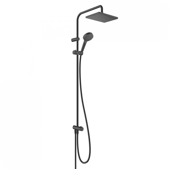 Душевая система Hansgrohe Vernis Shape Showerpipe 230 1jet Reno EcoSmart, черный матовый (26289670) Душевые стойки Черный матовый