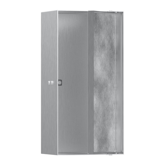 Настінна ніша з дверцятами під плитку Hansgrohe XtraStoris Rock 30x15х10 см, нержавіюча сталь (56082800) Скрытые ниши Hansgrohe