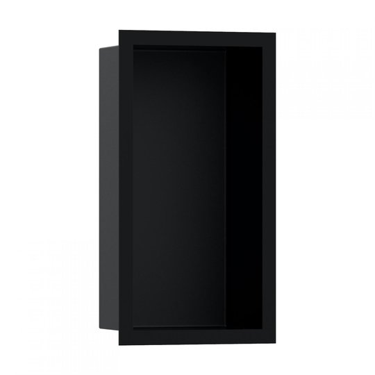 Настенная ниша с дизайнерской рамкой Hansgrohe XtraStoris Individual 30x15х10 см, черный матовый (56095670) Скрытые ниши Hansgrohe