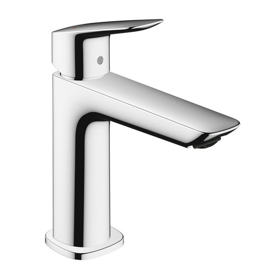 Смеситель для раковины Hansgrohe Logis, с донным клапаном push-open, хром (71252000) Для раковины Хром