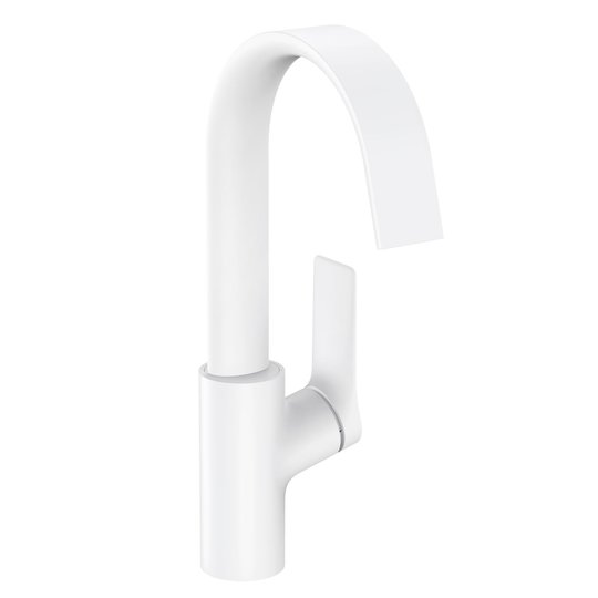 Смеситель для раковины Hansgrohe Vivenis, без донного клапана, белый матовый (75032700) Для раковины Белый матовый