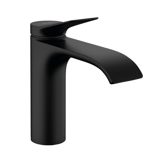 Смеситель для раковины Hansgrohe Vivenis 110 CoolStart, с донным клапаном, черный матовый (75023670) Для раковины Черный матовый