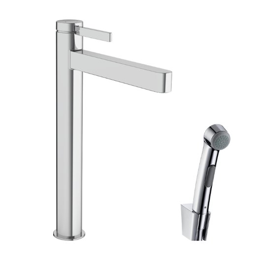 Смеситель для раковины Hansgrohe Finoris 260, с гигиеническим душем, хром (76220000) Для раковины Хром