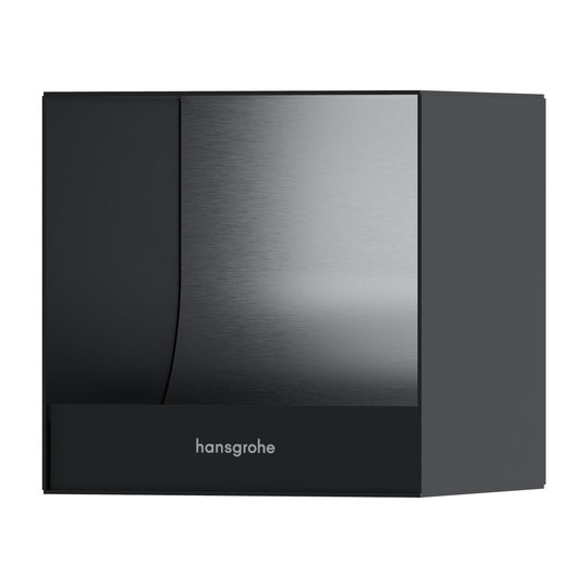 Встроенный держатель для туалетной бумаги Hansgrohe XtraStoris Rock, черный матовый (56065670) Бумагодержатели Hansgrohe