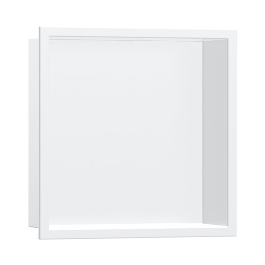 Настінна ніша із вбудованою рамою Hansgrohe XtraStoris Original, 30x30х7 см, білий матовий (56093700) Скрытые ниши Hansgrohe